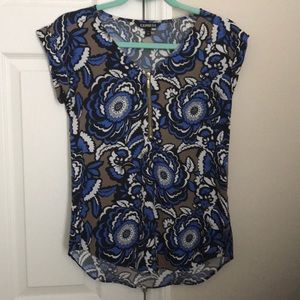 Flower printed express blouse